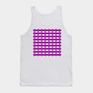 Royal Purple Checkered Gingham Pattern Tank Top